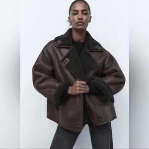 Zara shearling jacket